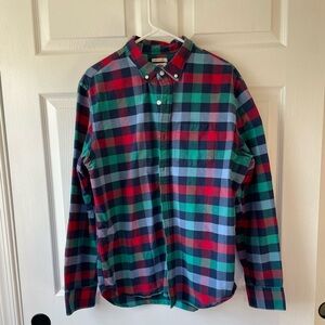 Old Navy Men’s Plaid Long Sleeve Button Down Flannel Shirt Large